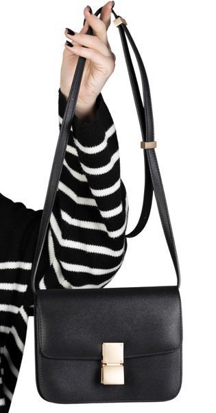 Сумка Celine Medium Classic Bag in Box Calfskin Black/Gold Hardware 0339 фото