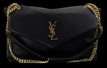 Сумка Saint Laurent Calypso Large Leather Shoulder Bag Black 0551 фото