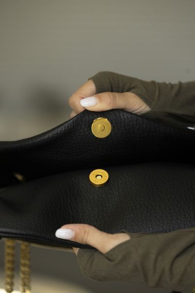 Сумка Saint Laurent Calypso Large Leather Shoulder Bag Black 0551 фото