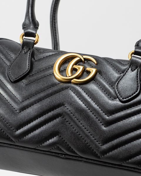 Cумка Gucci GG Marmont Medium Shoulder Bag in Black Leather 0380 фото
