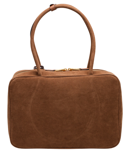 Сумка Miu Miu Beau Top-Handle Bag in Cocoa Brown Suede 466 фото
