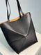 Cумка Loewe Medium Puzzle Fold Tote Bag in Shiny Calfskin Black 99363 фото 4