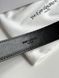 Ремень Saint Laurent Cassandre Belt in Black Leather/Silver Buckle 66119 фото 8