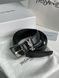 Ремень Saint Laurent Cassandre Belt in Black Leather/Silver Buckle 66119 фото 2