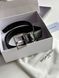 Ремень Saint Laurent Cassandre Belt in Black Leather/Silver Buckle 66119 фото 3