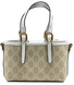 Сумка Gucci GG Emblem Mini Bag in Beige and White Monogram Coated Canvas 0445 фото 5