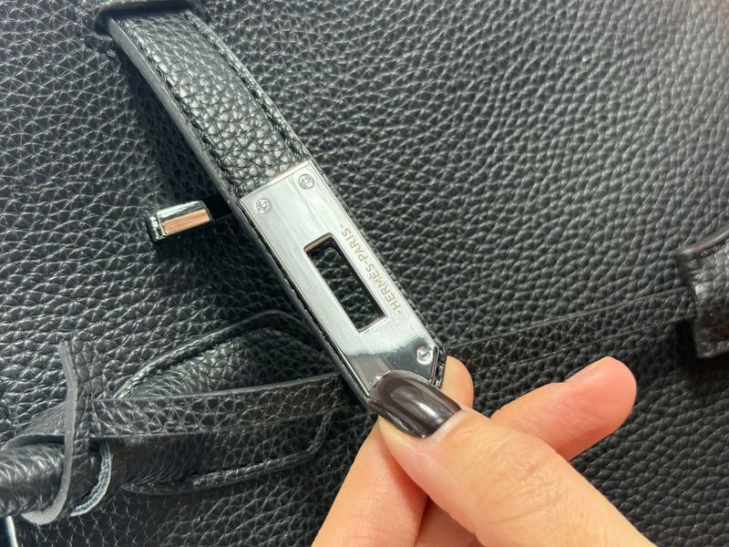 Сумка Hermes Birkin 30 in Black Leather with Silver Hardware 0448 фото