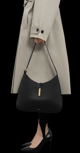 Cумка DeMellier The Large Tokyo Shoulder Bag in Smooth Leather Black 0515 фото