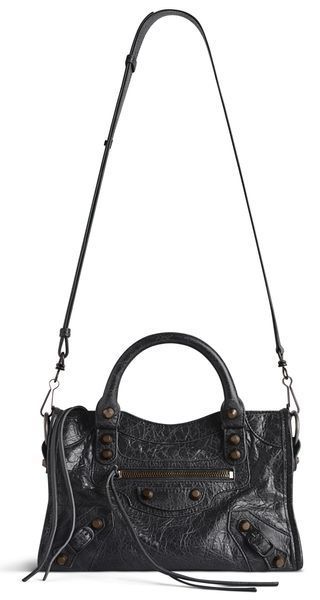 Сумка Balenciaga Le City Bag Mini in Black Arena Lambskin/Brass Hardware 18024 фото