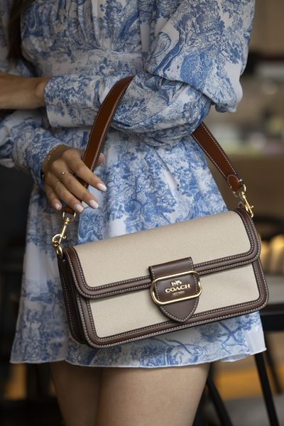 Сумка Coach Morgan Shoulder Bag Canvas/Leather 0545 фото