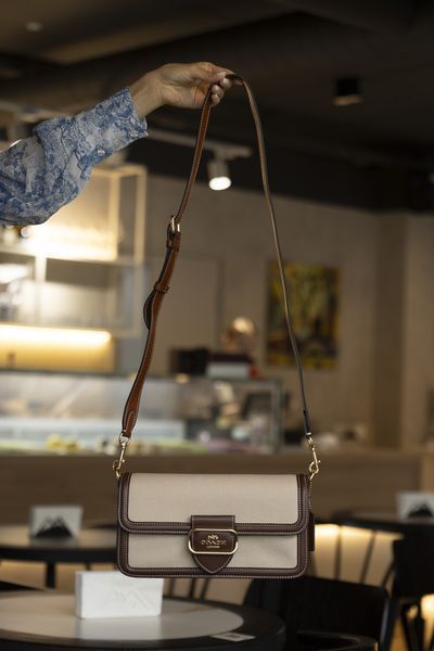 Сумка Coach Morgan Shoulder Bag Canvas/Leather 0545 фото