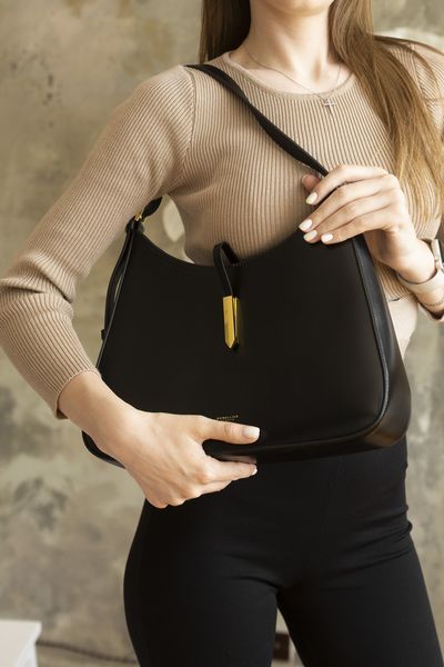 Cумка DeMellier The Large Tokyo Shoulder Bag in Smooth Leather Black 0515 фото
