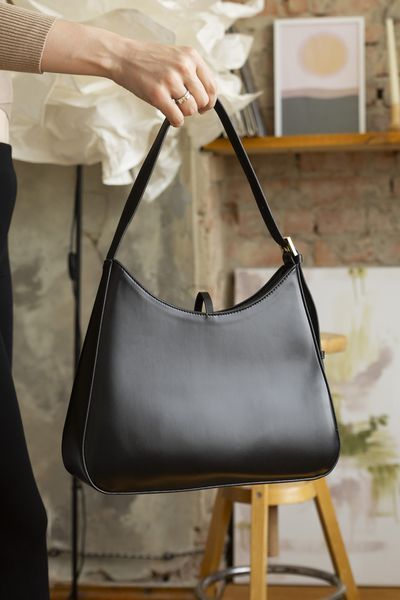 Cумка DeMellier The Large Tokyo Shoulder Bag in Smooth Leather Black 0515 фото