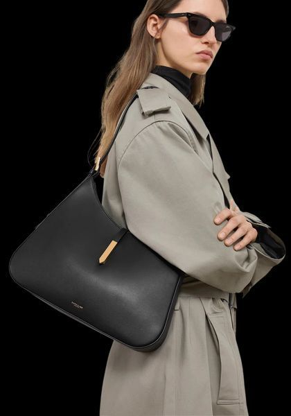 Cумка DeMellier The Large Tokyo Shoulder Bag in Smooth Leather Black 0515 фото