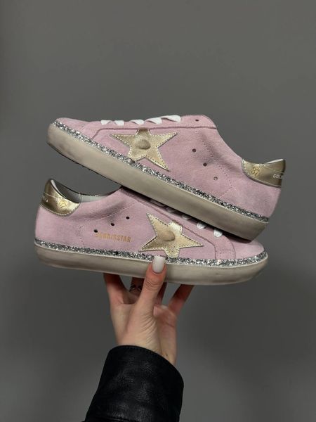 Жіночі кеди Golden Goose Superstar Sneakers in Pink Suede/Silver 36 1535 фото
