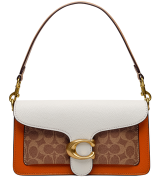 Сумка Coach Tabby Shoulder Bag 26 in Signature Canvas White/Ginger 0302 фото