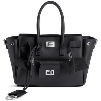 Сумка Balenciaga Bel Air Carry All Bag Mini in Black Smooth Calfskin/Aged-Silver Hardware 18021 фото
