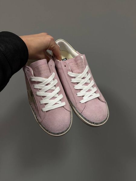 Жіночі кеди Golden Goose Superstar Sneakers in Pink Suede/Silver 37 1535 фото