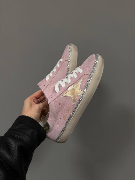 Жіночі кеди Golden Goose Superstar Sneakers in Pink Suede/Silver 37 1535 фото