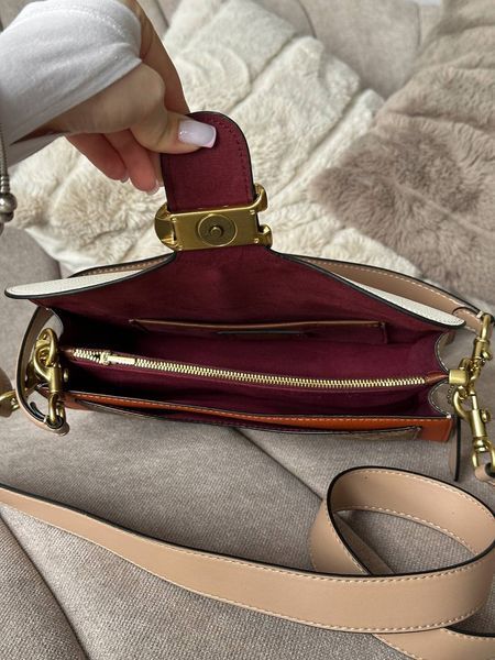 Сумка Coach Tabby Shoulder Bag 26 in Signature Canvas White/Ginger 0302 фото