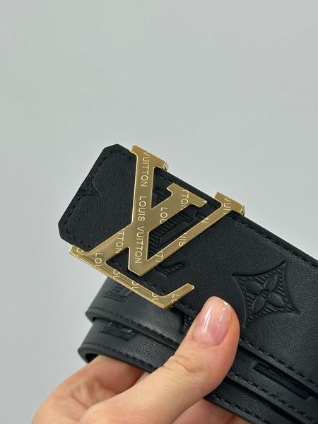 Ремінь Louis Vuitton Shadow 40 Belt Black/Gold 66172 фото