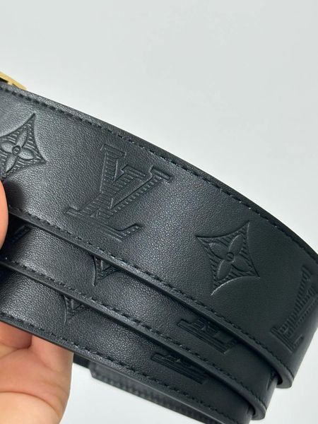 Ремінь Louis Vuitton Shadow 40 Belt Black/Gold 66172 фото
