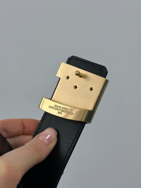 Ремінь Louis Vuitton Shadow 40 Belt Black/Gold 66172 фото