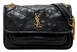 Сумка Saint Laurent Niki Baby Shoulder Bag in Black Quilted Crinkled Glossed Leather/Gold-Tone Hardware 627 фото 1