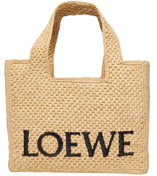 Сумка Loewe Font Tote Raffia Medium Bag Natural 497 фото