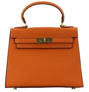 Сумка Hermes Kelly Sellier 28 in Orange Epsom/Gold Hardware 0537 фото