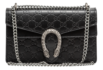 Сумка Gucci Dionysus Small Shoulder Bag in Black Textured Leather 0048 фото