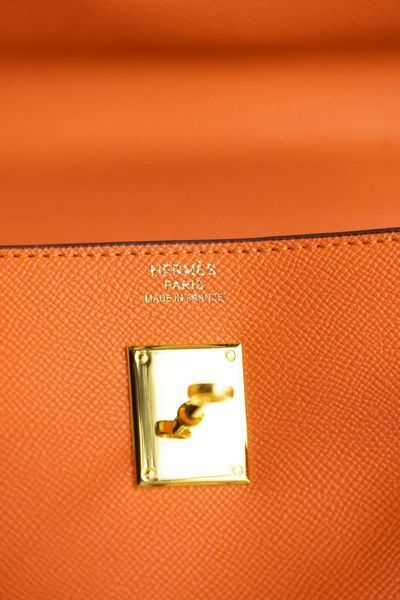 Сумка Hermes Kelly Sellier 28 in Orange Epsom/Gold Hardware 0537 фото