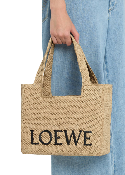 Сумка Loewe Font Tote Raffia Medium Bag Natural 497 фото