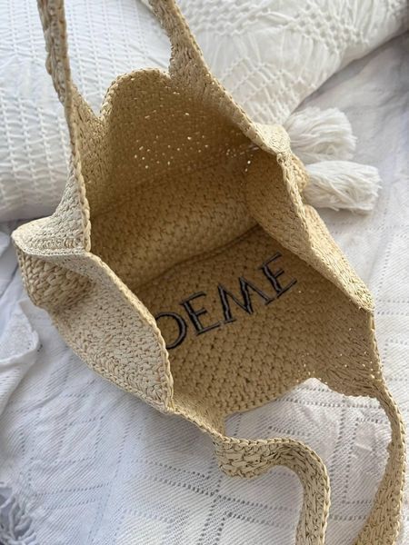 Сумка Loewe Font Tote Raffia Medium Bag Natural 497 фото