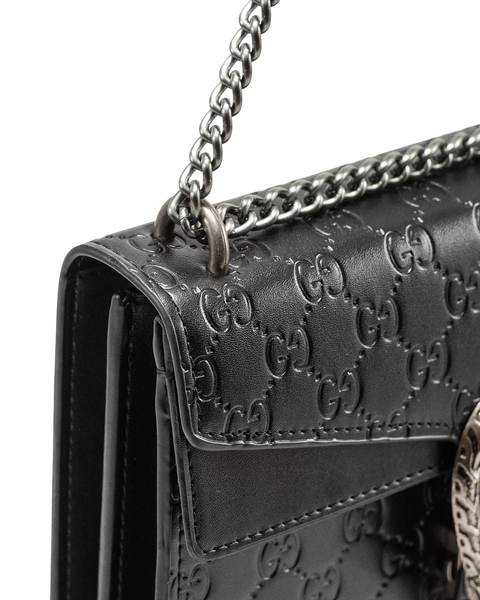 Сумка Gucci Dionysus Small Shoulder Bag in Black Textured Leather 0048 фото