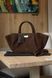 Сумка DeMellier The Midi New York Tote Bag in Mocha Suede & Mocha Smooth/Gold Hardware 0500 фото 2