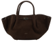 Сумка DeMellier The Midi New York Tote Bag in Mocha Suede & Mocha Smooth/Gold Hardware 0500 фото 1