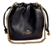 Сумка Coach Faye Mini Drawstring Bag with Quilting Black/Gold 012298 фото 1