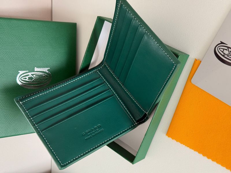 Кошелек Goyard Victoire Wallet in Green Goyardine Coated Canvas 0427 фото