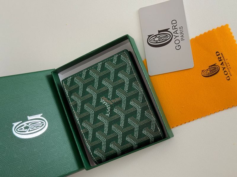 Кошелек Goyard Victoire Wallet in Green Goyardine Coated Canvas 0427 фото