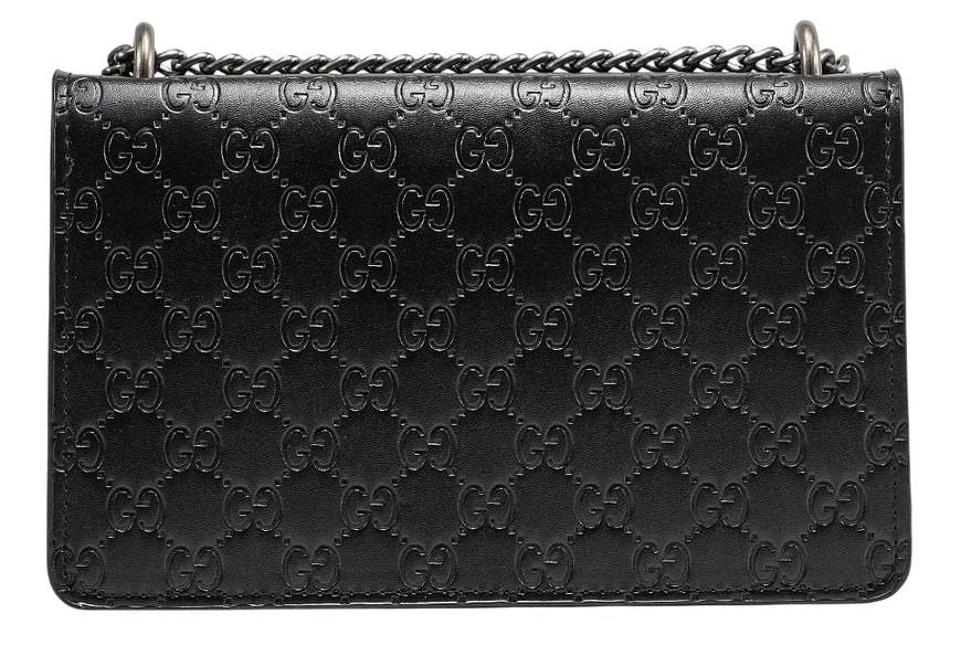 Сумка Gucci Dionysus Small Shoulder Bag in Black Textured Leather 0048 фото