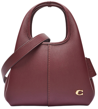 Сумка Coach Lana Shoulder Bag in Polished Pebble Leather Burgundy 0511 фото