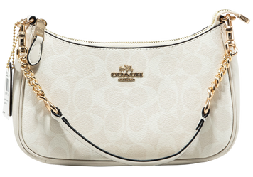 Cумка Coach Teri Crossbody Bag in Signature Canvas Gold/White/Chalk 0416 фото