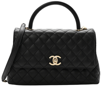 Сумка Chanel Coco Top Handle Flap Bag Black 02048 фото