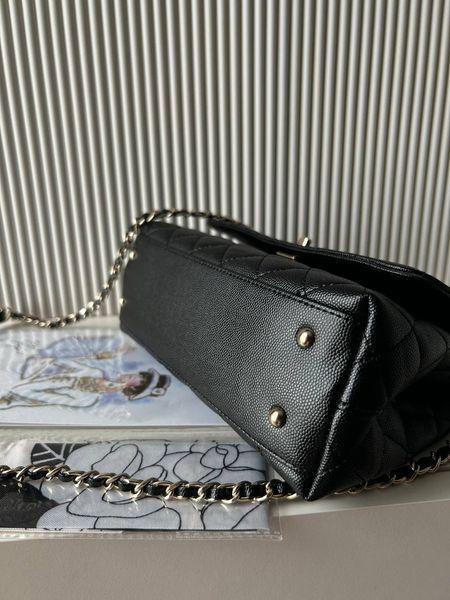 Сумка Chanel Coco Top Handle Flap Bag Black 02048 фото