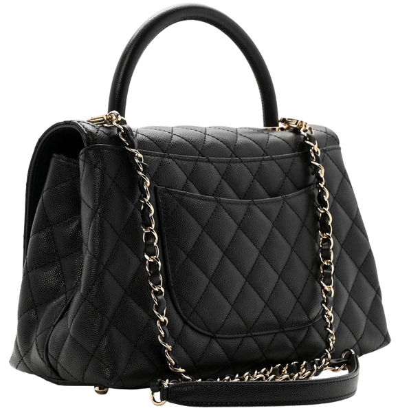 Сумка Chanel Coco Top Handle Flap Bag Black 02048 фото