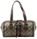 Сумка Gucci Ophidia Medium Boston Bag Beige and Dark Brown GG Monogram Coated Fabric/Brown Leather Trim 0372 фото 1
