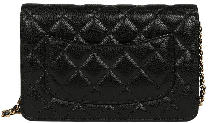 Сумка Chanel Classic Wallet on Chain WOC in Black Quilted Caviar Lambskin/Gold Hardware 8016 фото