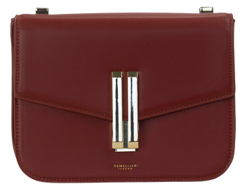 Cумка DeMellier The Vancouver Shoulder Bag in Smooth Leather Red 0496 фото