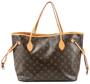 Сумка Louis Vuitton Neverfull MM in Brown Monogram Coated Canvas/Cerise Red 0173 фото